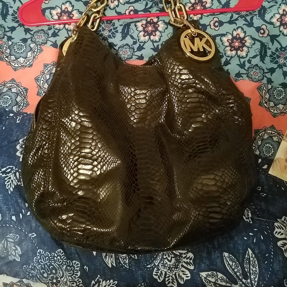 Michael Kors Python Fulton Tote